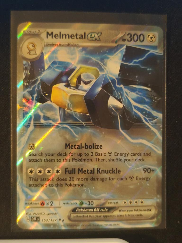Melmetal EX (OBF 153) - Pokemon Obsidian Flames, Ophalen of Verzenden, Zo goed als nieuw
