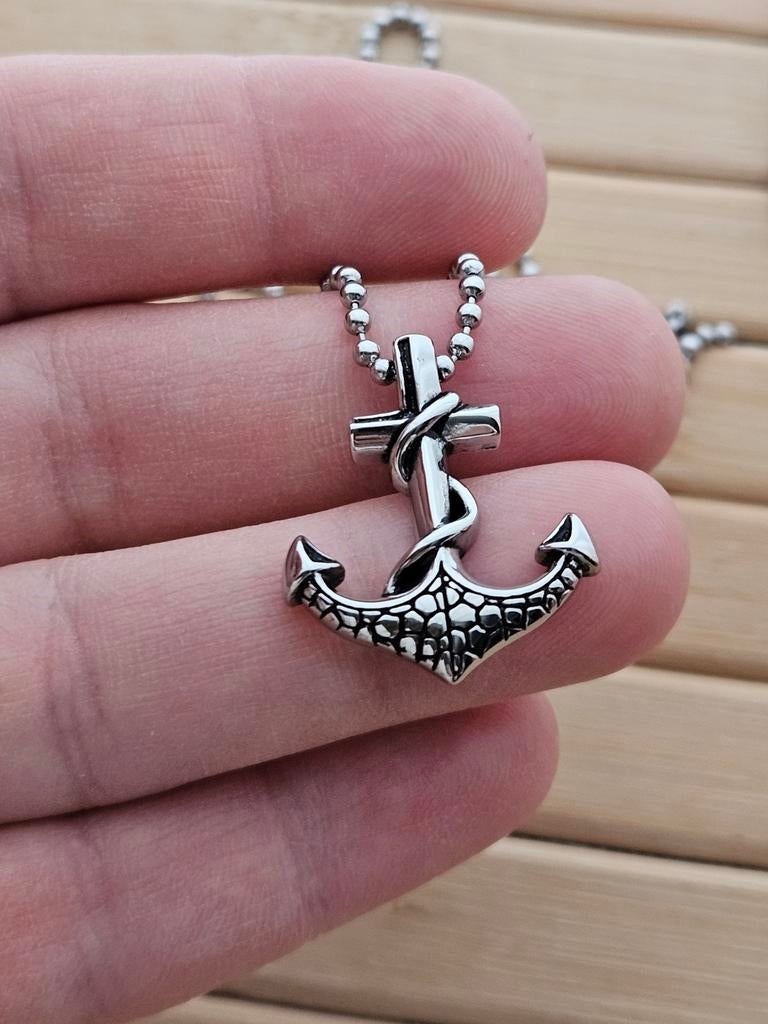 Rvs stalen anker ketting, Nieuw, Ophalen of Verzenden, Zilver, Overige materialen