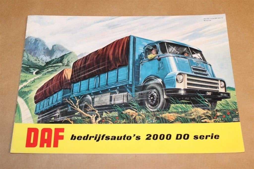 Zeldzame brochure - DAF Bedrijfsauto\'s 2000 DO - 1958 !!, Ophalen of Verzenden, Zo goed als nieuw, Tractor en Landbouw