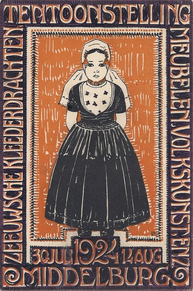 Middelburg 30 juli- 1924- 14 aug Zeeuwsche Kleederdrachten, Verzenden, 1920 tot 1940, Ongelopen, Zeeland