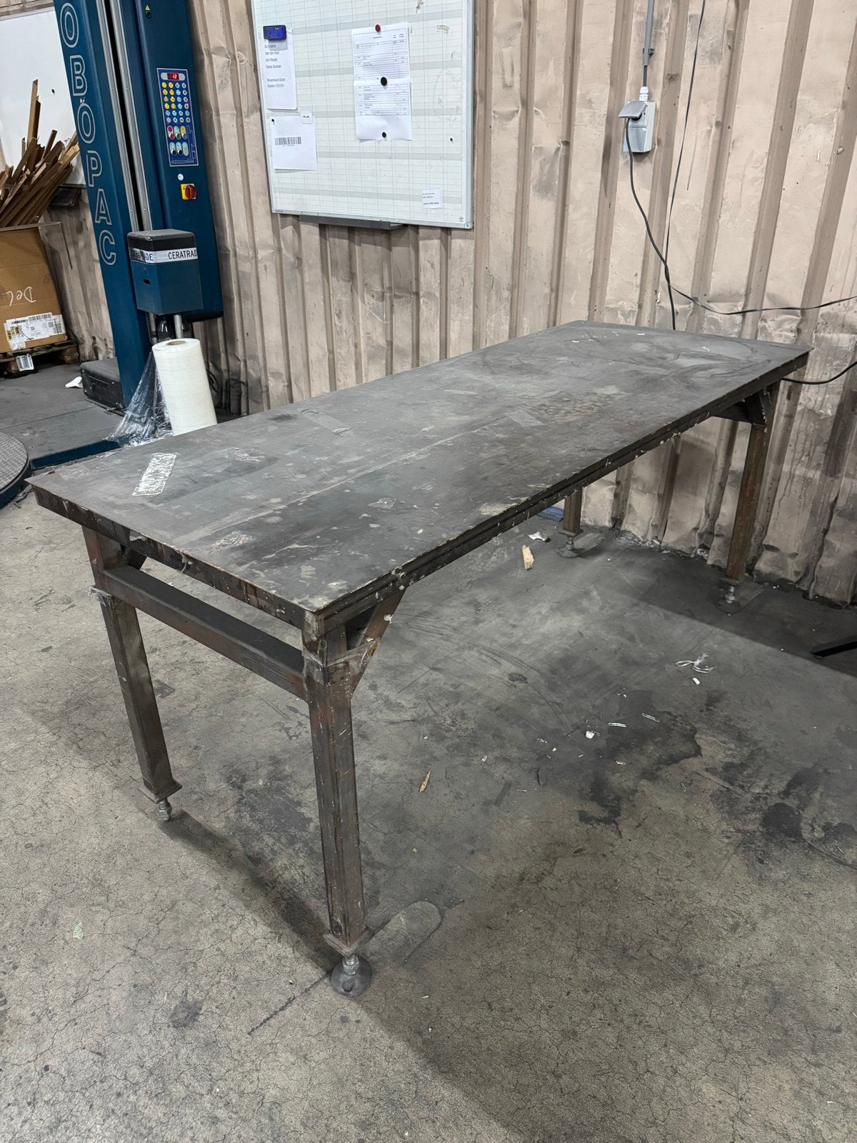 Stalen Werkbank Verstelbaar in Hoogte - 200x80cm, Doe-het-zelf en Verbouw, Werkbanken, Ophalen, Gebruikt, 170 cm of meer