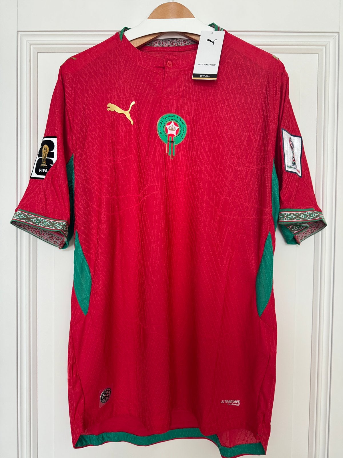 3x Officieel WK 2026 Marokkaans Players Shirt, Kleding | Heren, Ophalen of Verzenden, Voetbal, Rood, Maat 56/58 (XL)