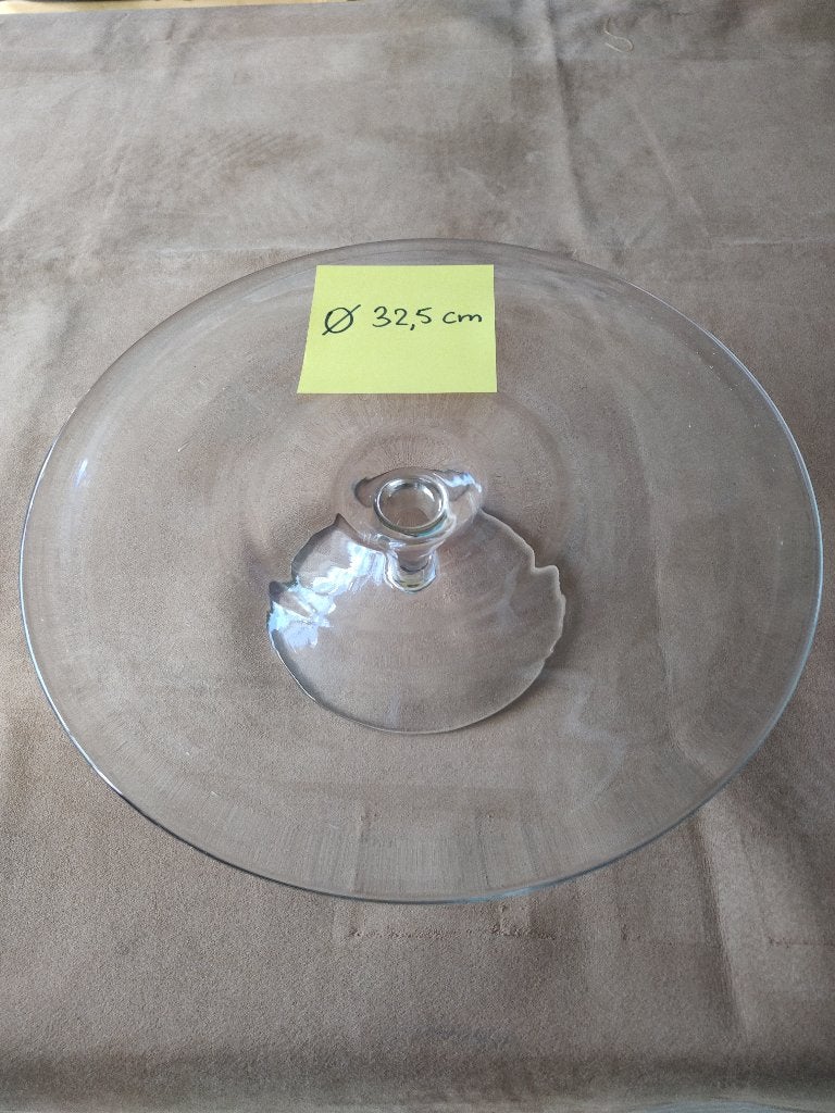 taartschaal taartplateau op voet, Ophalen, Zo goed als nieuw, Glas