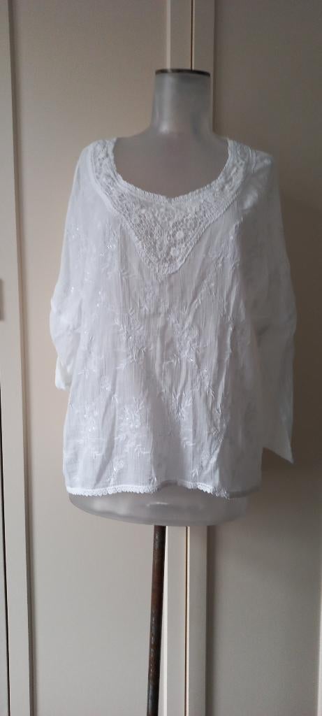 Pepita Pérez  blouse maat M zgan, Maat 38/40 (M), Wit, Ophalen of Verzenden, Zo goed als nieuw