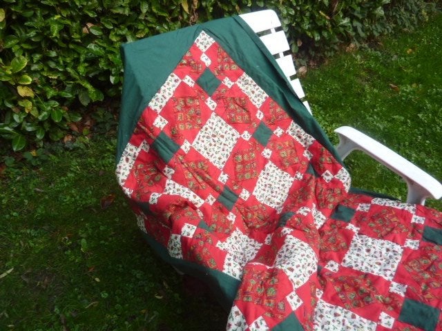 kerst  kerst quilt 200x115 cm, Ophalen of Verzenden, Zo goed als nieuw