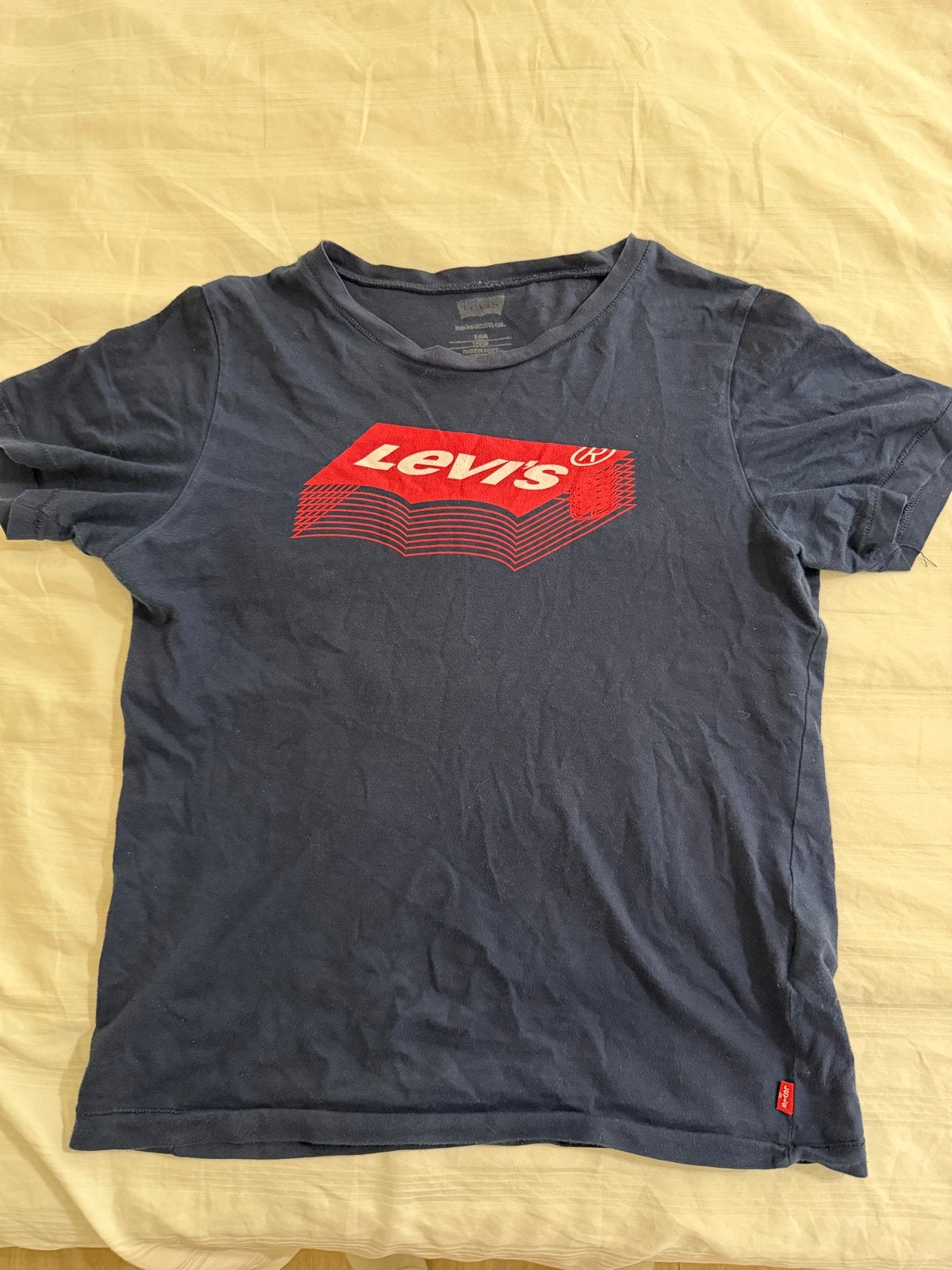 Levi's T-shirt - Donkerblauw met rood logo, Ophalen of Verzenden