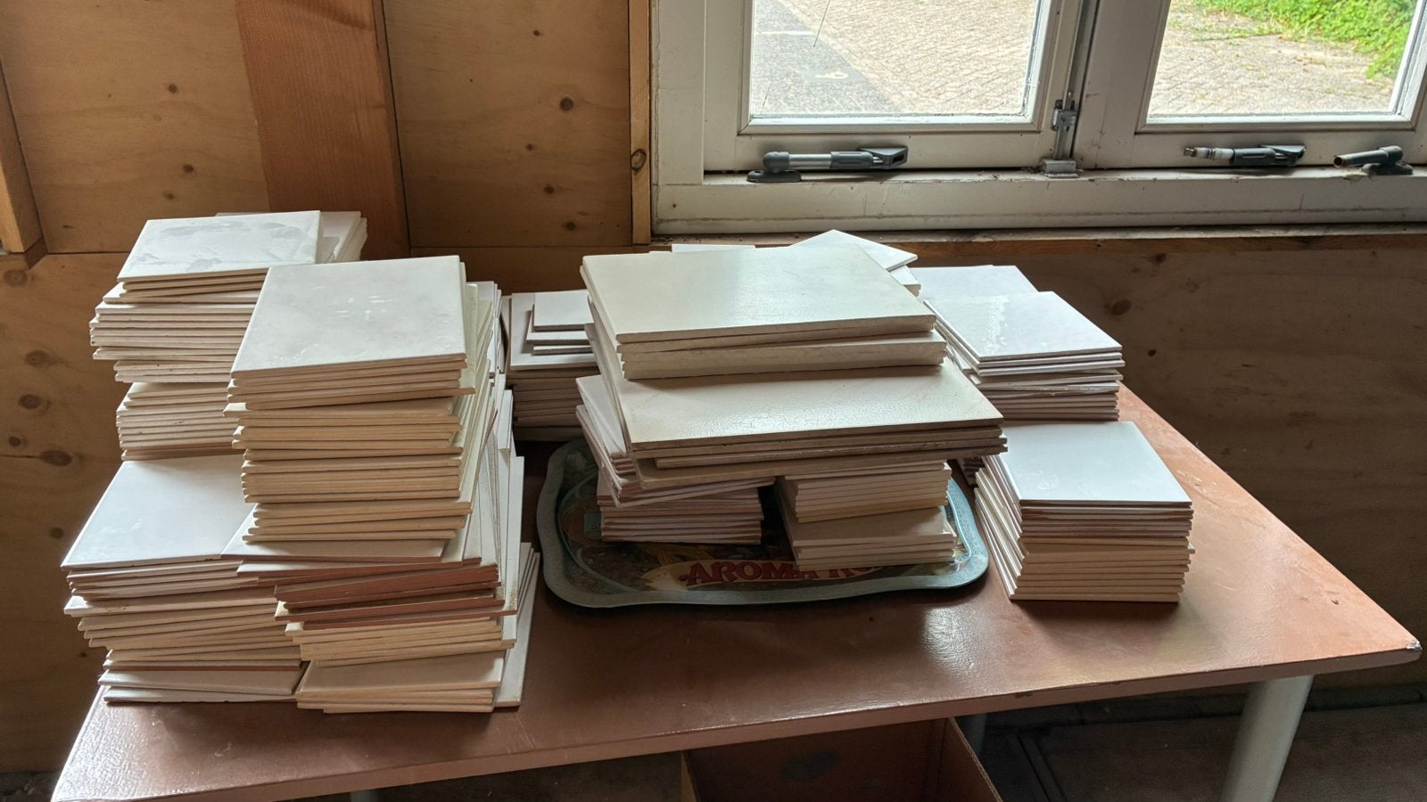 Verschillende witte tegels o.a Mosa, Doe-het-zelf en Verbouw, Tegels, Ophalen, Gebruikt, Minder dan 20 cm, Minder dan 5 m²