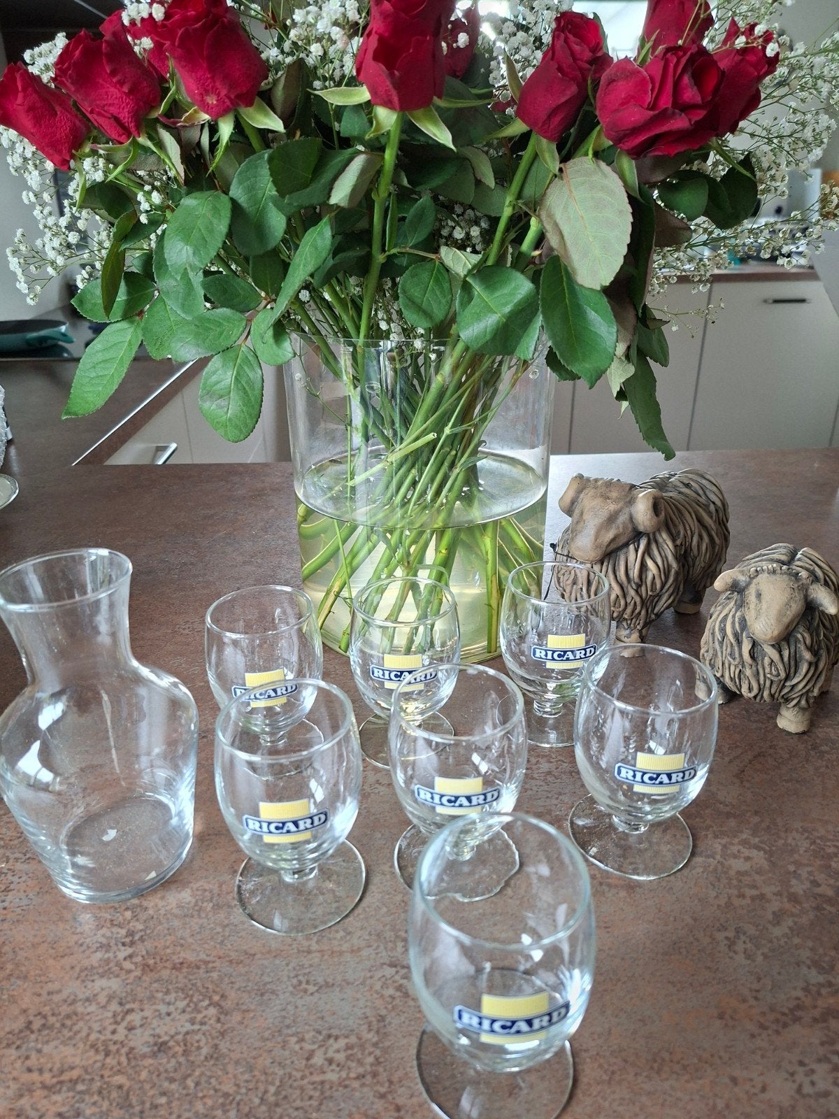 Ricard Ballonglazen en Karaf, Glas of Glazen, Gebruikt, Ophalen of Verzenden, Glas