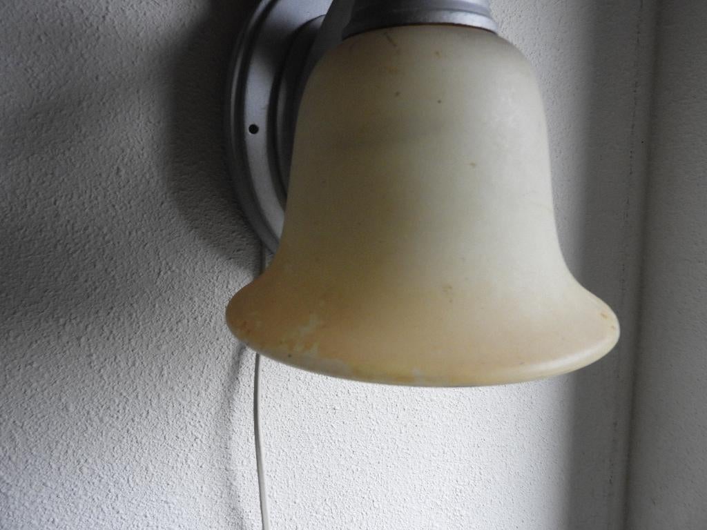 wandlamp, Huis en Inrichting, Lampen | Wandlampen, Ophalen of Verzenden, Gebruikt, Glas, Landelijk