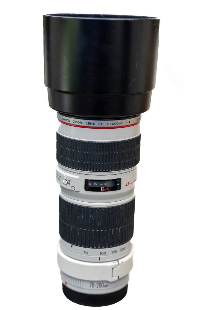 Canon EF 70‑200mm f/4L USM Met doos & hoes, Ophalen, Gebruikt, Telelens, Zoom