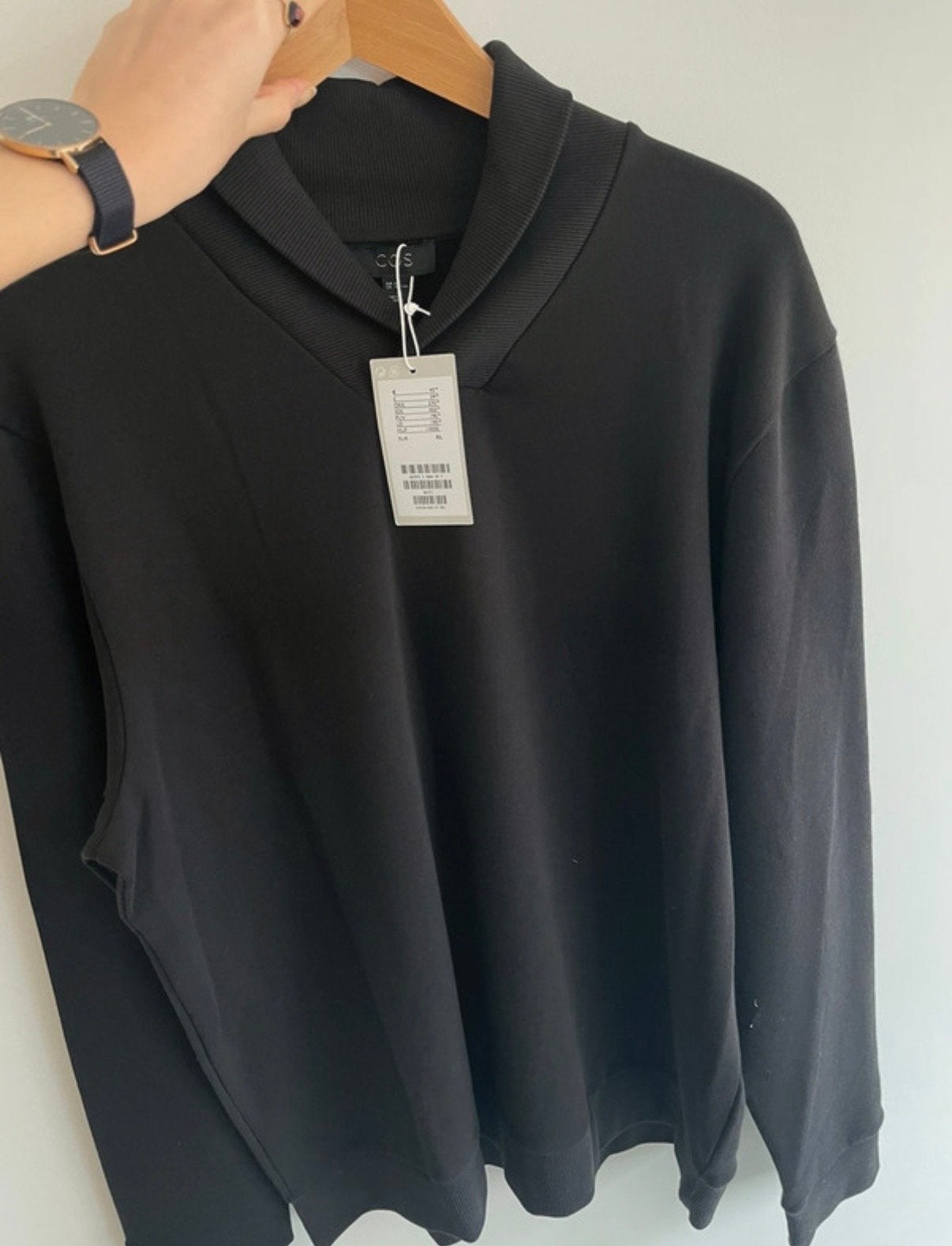 COS Zwarte Sweater met Sjaalkraag - Nieuw met kaartjes, Ophalen of Verzenden, Nieuw, Maat 56/58 (XL), Zwart