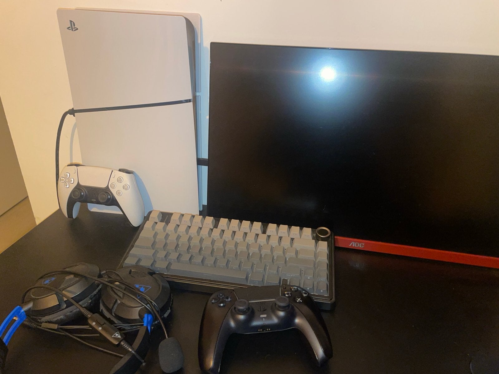 Complete Gaming Setup: PS5, Monitor, Controllers, Toetsenbor, Ophalen of Verzenden, Zo goed als nieuw