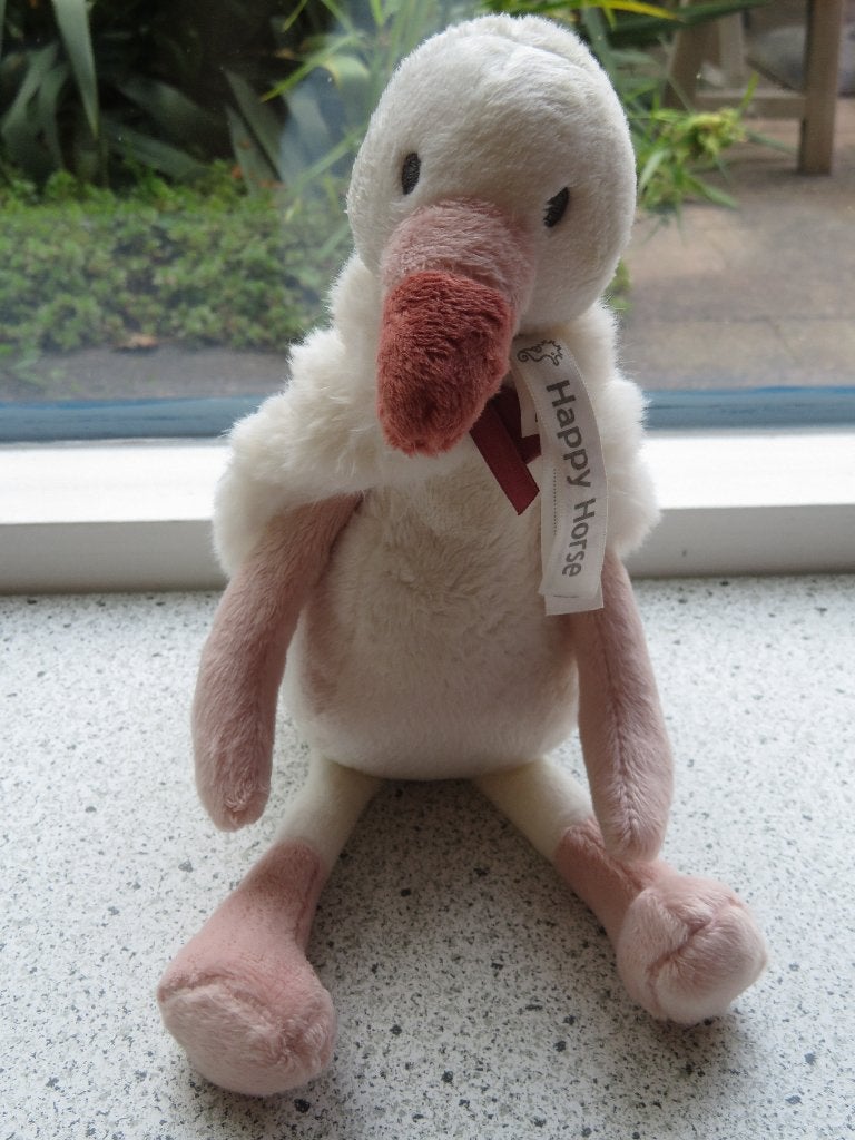 Zwaan Swizzle Swan merk Happy Horse meet ca 31 cm, Ophalen of Verzenden, Zo goed als nieuw, Middelgroot (20 tot 80 cm), Wit