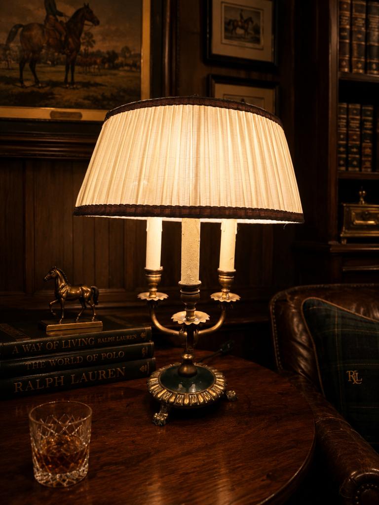 Bouillotte Lamp – Maison Charles Stijl – Messing &  Emaille, Ophalen of Verzenden, Zo goed als nieuw