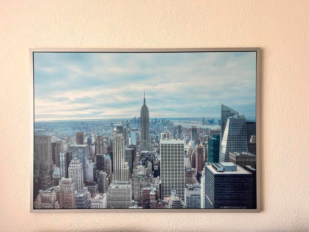 Mooi schilderij New York skyline - Zonder beschadigingen, Antiek en Kunst, Kunst | Schilderijen | Modern, Ophalen of Verzenden