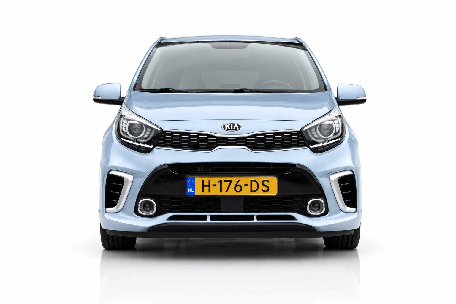 Kia Picanto 1.0 T-GDI GT-Line | CAMERA | LEDER | APPLE CARPL, Auto's, Gebruikt, 920 kg, Blauw, 100 pk