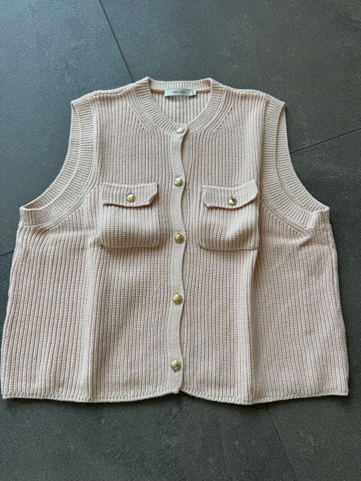 Sissy-Boy gebreid vestje maat L, Ophalen of Verzenden, Zo goed als nieuw, Maat 42/44 (L), Beige
