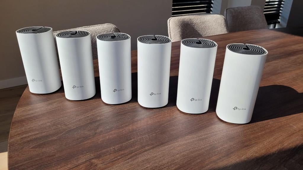 TP-Link Deco E4 - Mesh Wifi - 6-Pack - Wit, Computers en Software, WiFi-versterkers, Ophalen of Verzenden, Zo goed als nieuw, TP Link Deco