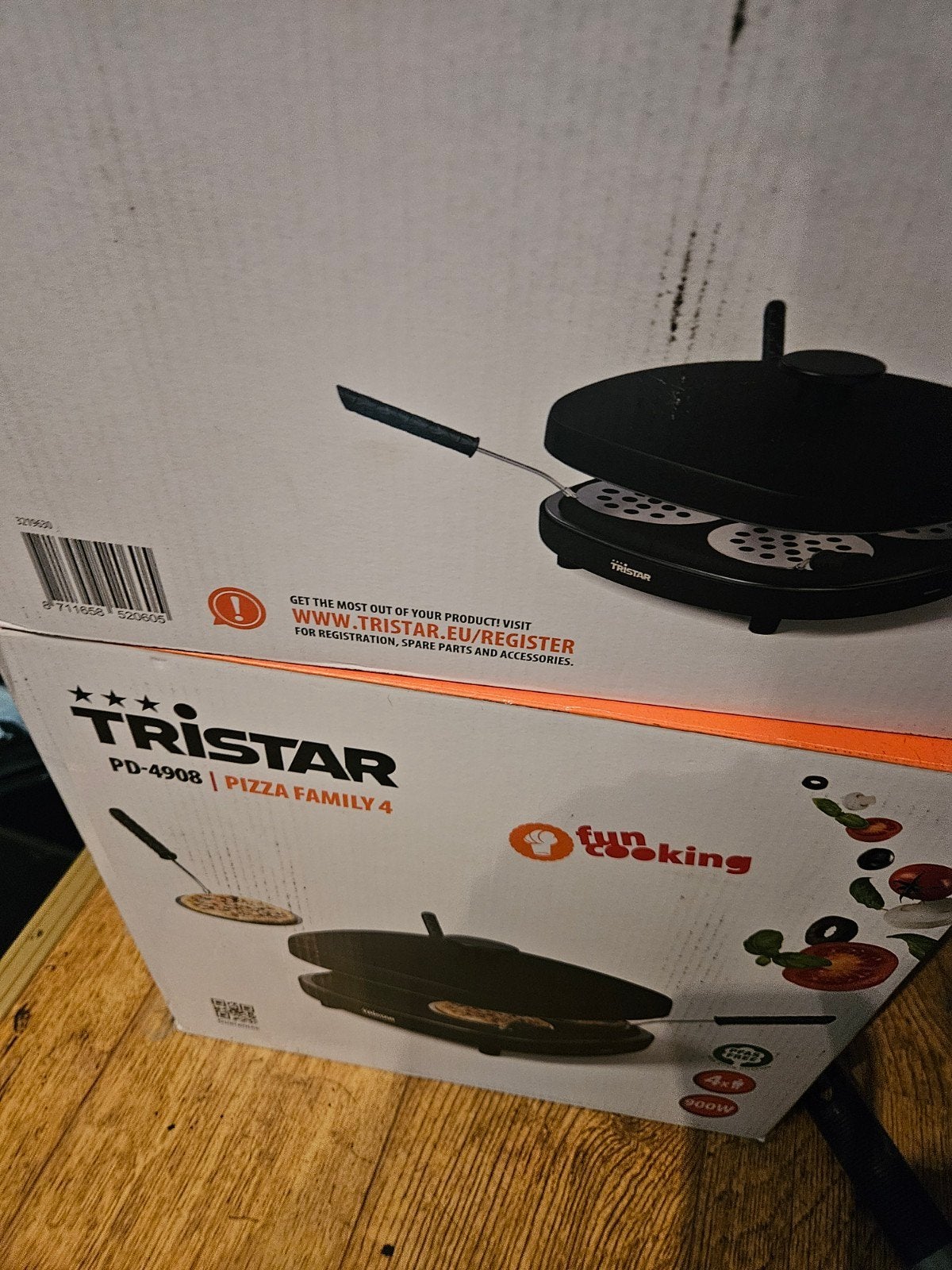 Tristar PD-4908 Pizza Family 4 Pizzaoven - Nieuw, Witgoed en Apparatuur, Ophalen, Minder dan 45 cm, Minder dan 45 cm, Pizzaoven