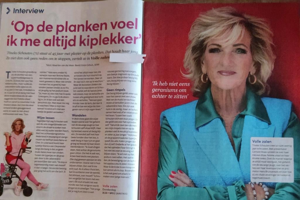 Tineke Schouten Artikel Knipsel, Verzamelen, Tijdschriften, Kranten en Knipsels, Ophalen of Verzenden, 1980 tot heden, Nederland