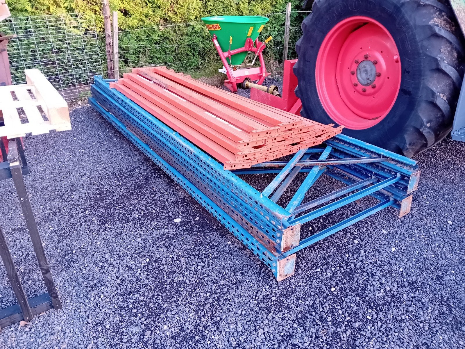 palletstelling 3 staanders 4 m 10 liggers 2.7 m, Ophalen of Verzenden, Overige typen