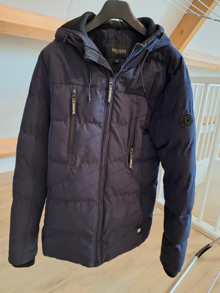 Winterjas CarsJeans maat M, Ophalen, Zo goed als nieuw, Blauw