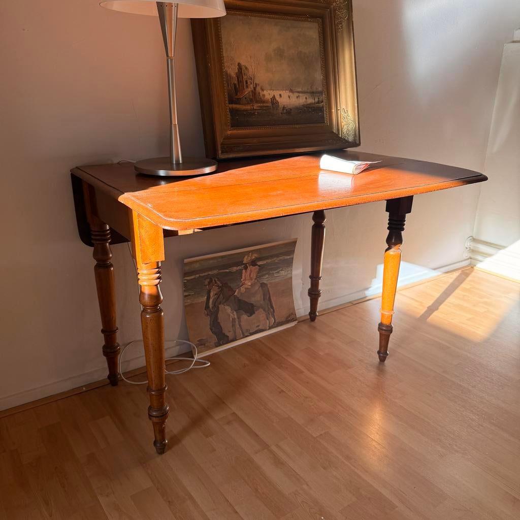 Antieke Pembroke tafel, inklapbaar, massief hout, Ophalen