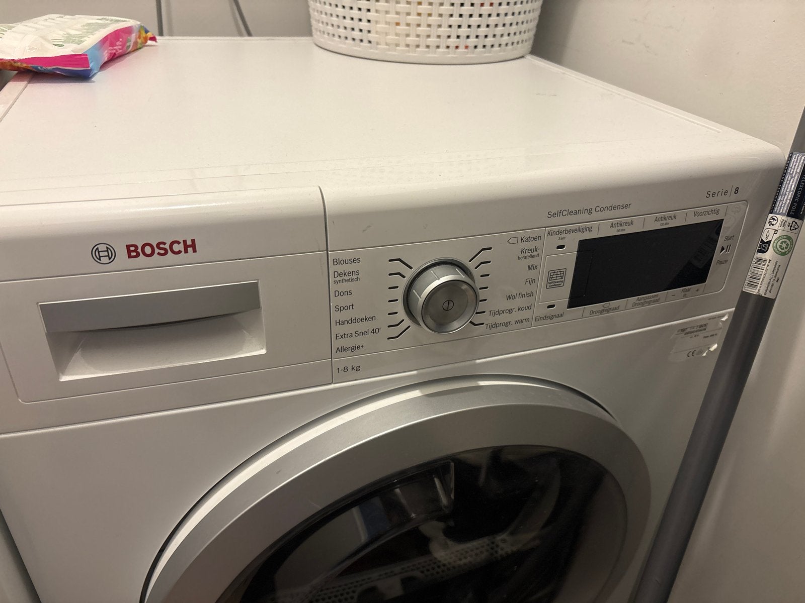 Bosch Serie 8 SelfCleaning Condenser droger, Witgoed en Apparatuur, Wasmachines, Niet werkend, Voorlader, 6 tot 8 kg, Minder dan 85 cm