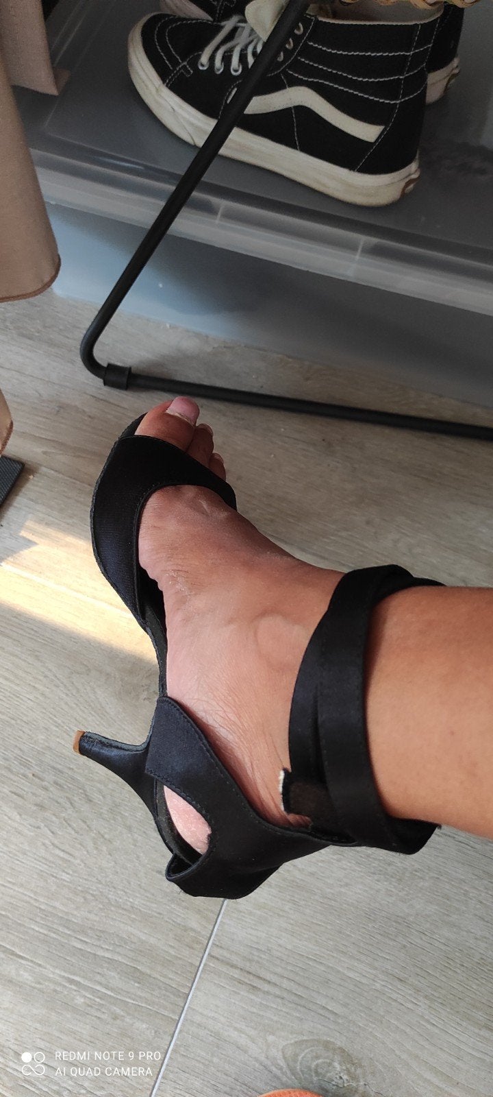 latin dansschoenen maat 39,5, Ophalen of Verzenden, Zo goed als nieuw, Zwart, Dansschoenen