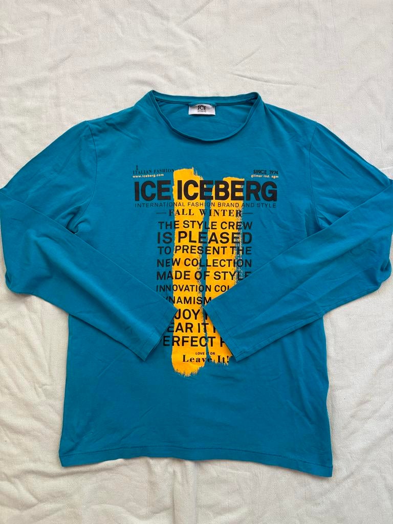 Iceberg Heren T-shirt Lange Mouwen - Maat M, Ophalen of Verzenden, Iceberg, Iceberg, Maat 48/50 (M)