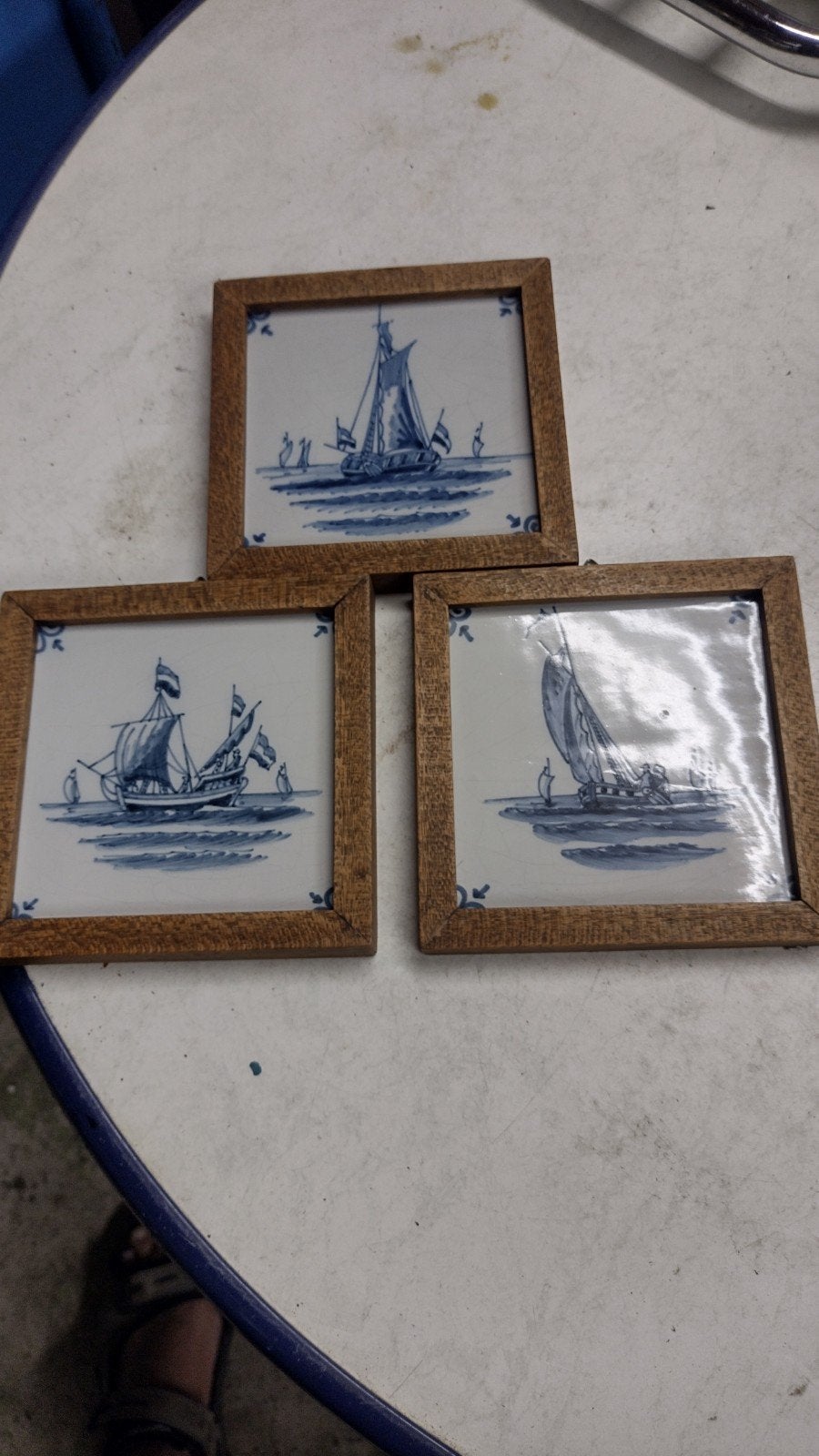 tegels van schepen boten  Koninklijke Tichelaar Makkum., Antiek en Kunst, Ophalen of Verzenden