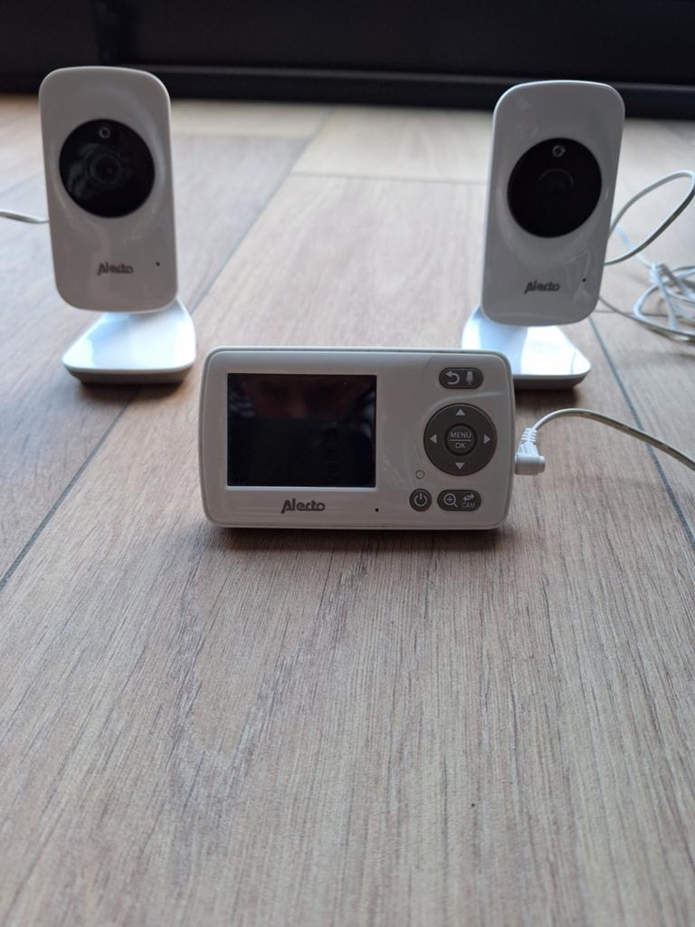 Alecto DVM-71 Video Babyfoon met 2 camera's, Ophalen, Zo goed als nieuw, Minder dan 100 meter, Camera