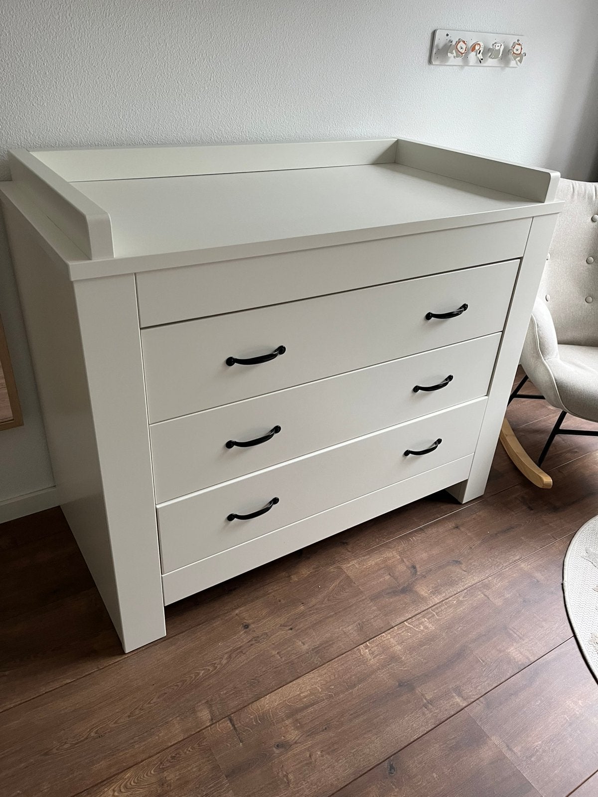 Bopita commode wit met 3 lades, Ophalen, 50 tot 70 cm, Voetruimte, 100 cm of meer