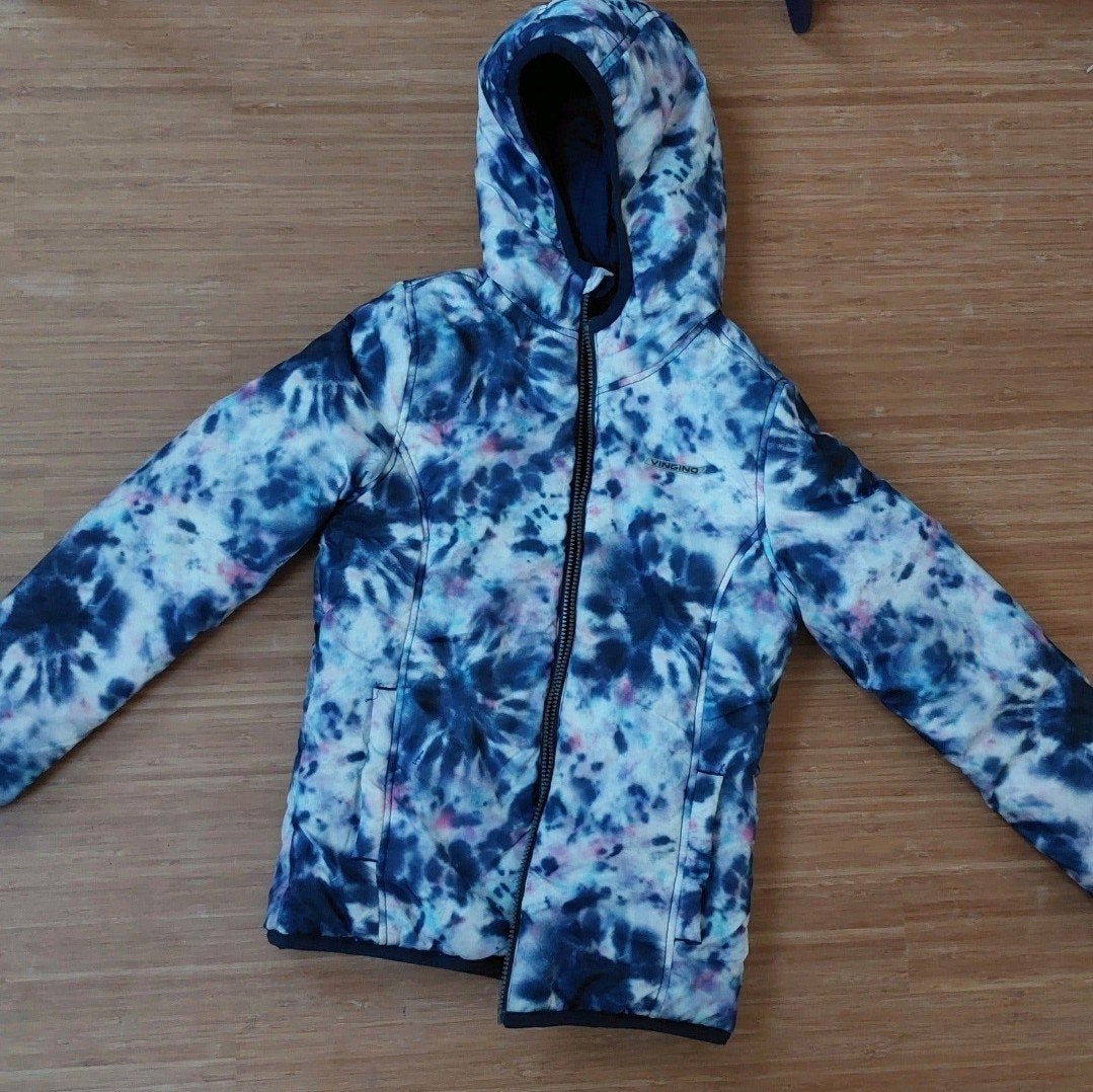 Omkeerbare Vingino meisjesjas (reversible), Ophalen, Gedragen, Maat 34 (XS) of kleiner, Blauw