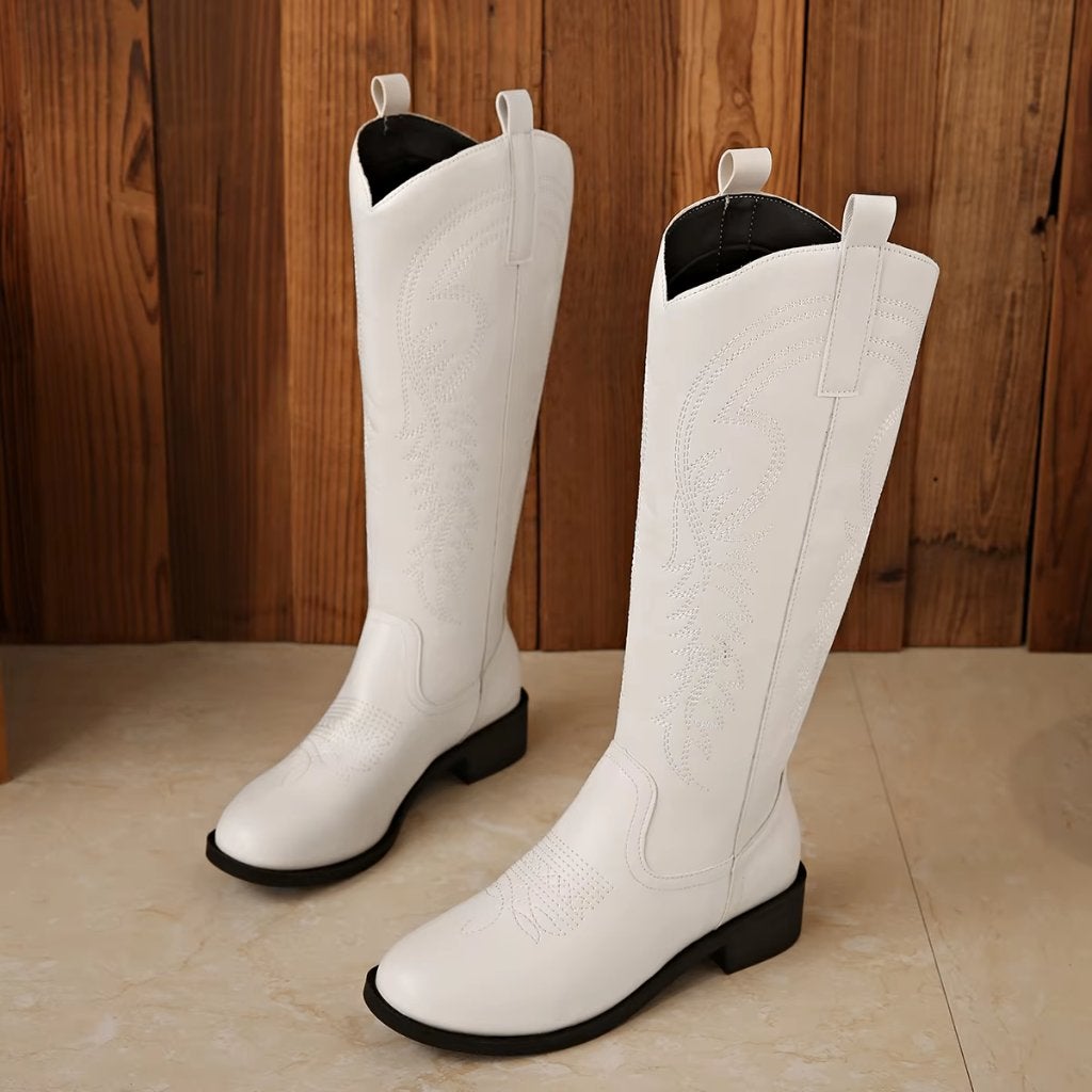 Witte hoge dames cowboy laarzen, Verzenden, Nieuw, Wit, Hoge laarzen