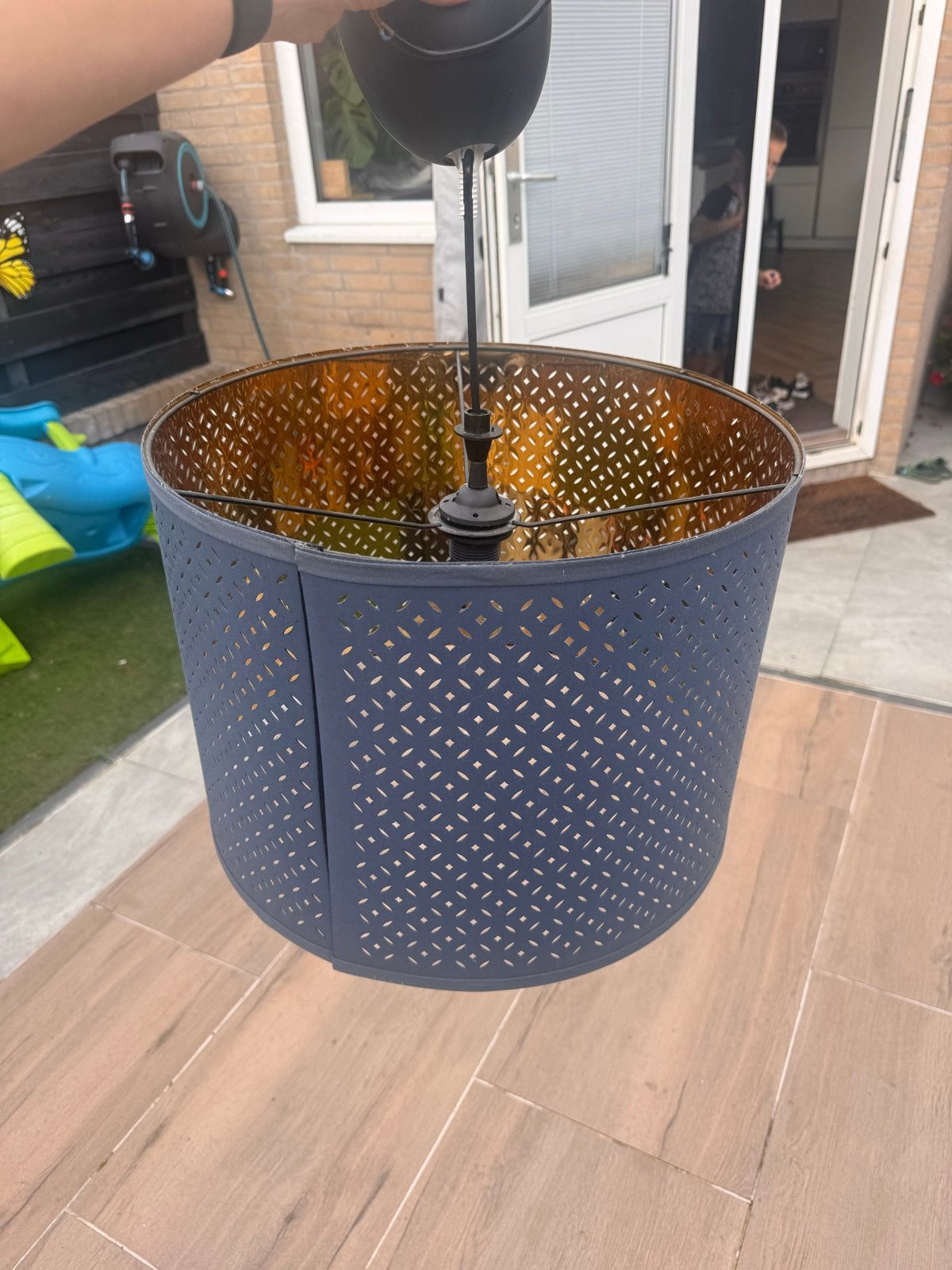 IKEA Nymo lampenkap met ophangsysteem (excl. lamp), Ophalen, Gebruikt, Metaal