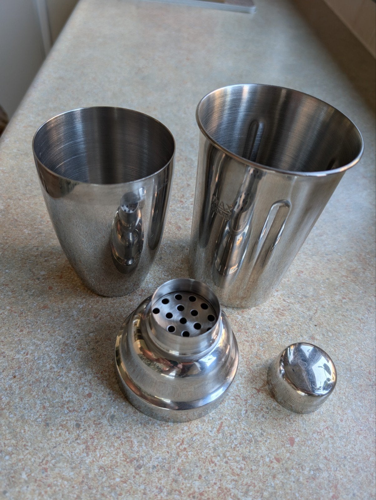 Roestvrijstalen cocktailshaker - 500ml, Zilver, Ophalen of Verzenden, Metaal, Overige merken