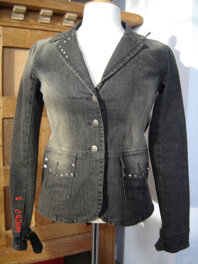 Stoere Spijkerjas maat 164, Ophalen of Verzenden, Zo goed als nieuw, Jongen, Jas