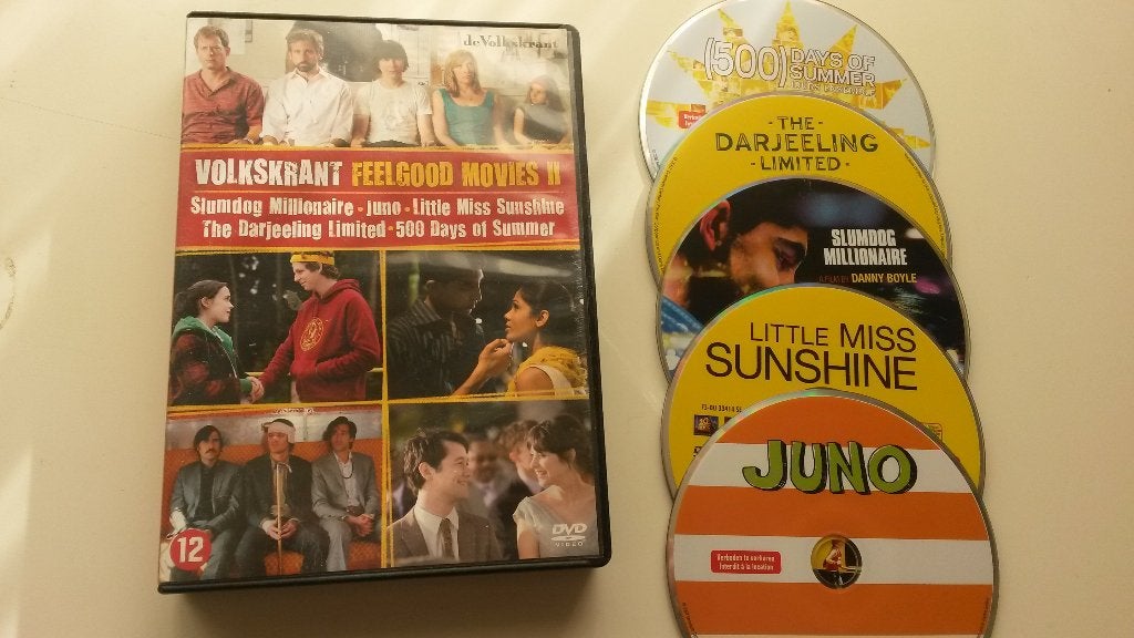 Feelgood movies 2 Volkskrant 5dvd box o.a.Darjeeling limited, Overige gebieden, Verzenden, Speciale editie, Nederlands