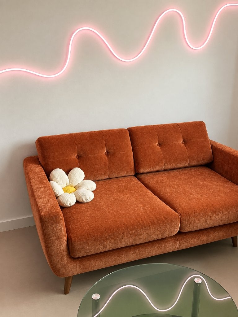 Nieuwe oranje SOFACOMPANY 2-zitsbank – nooit gebruikt, Huis en Inrichting, 150 tot 200 cm, Ophalen of Verzenden, Nieuw, Tweepersoons