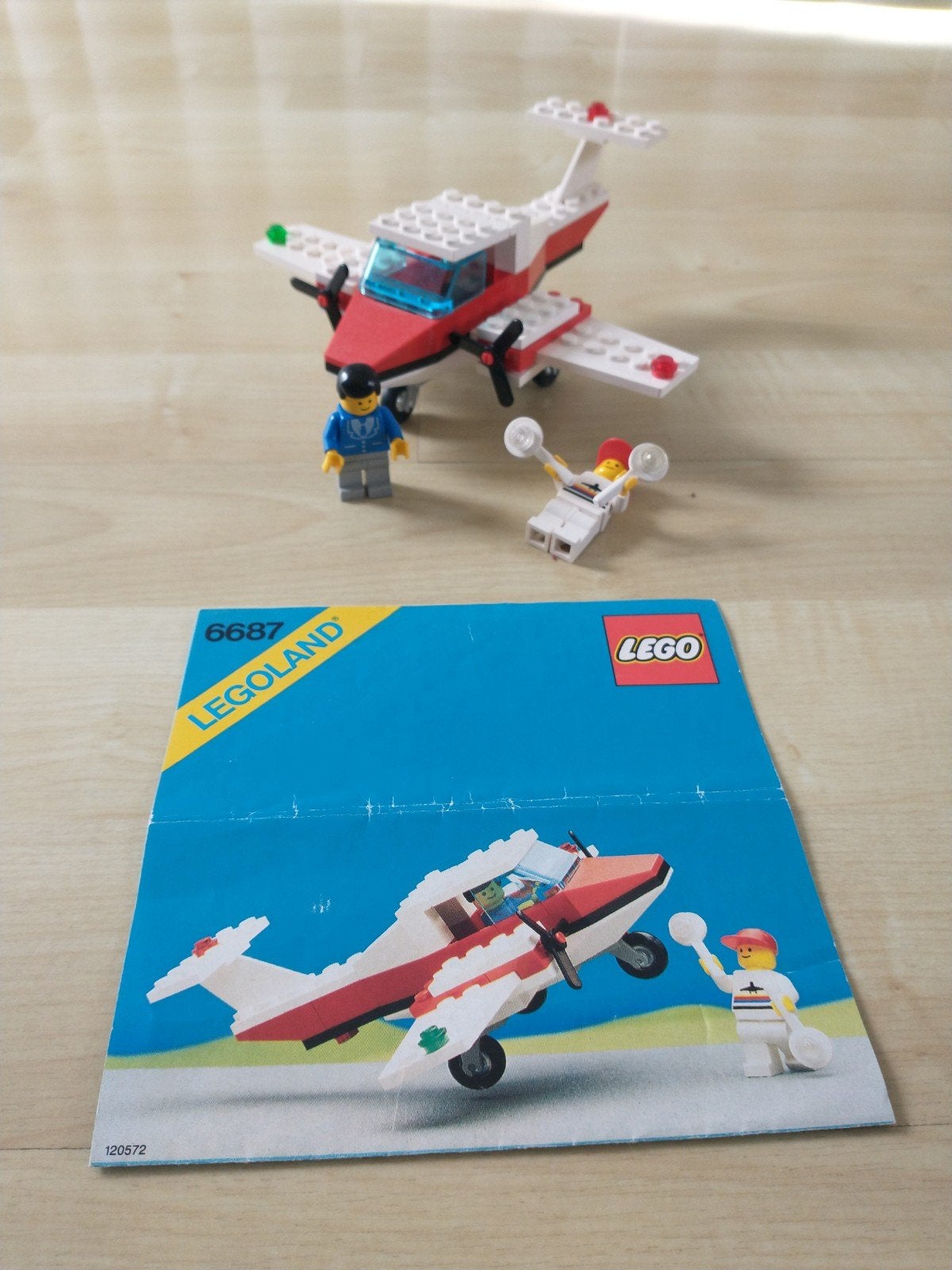 LEGO Legoland 6687 Vliegtuig met 2 minifiguren, Gebruikt, Lego, Ophalen of Verzenden, LEGOLAND