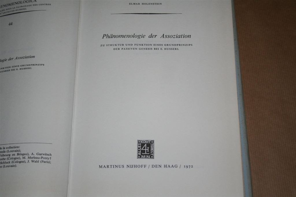 Fenomenologie — E. Husserl — door Elmar Holenstein, Boeken, Ophalen of Verzenden, Gelezen