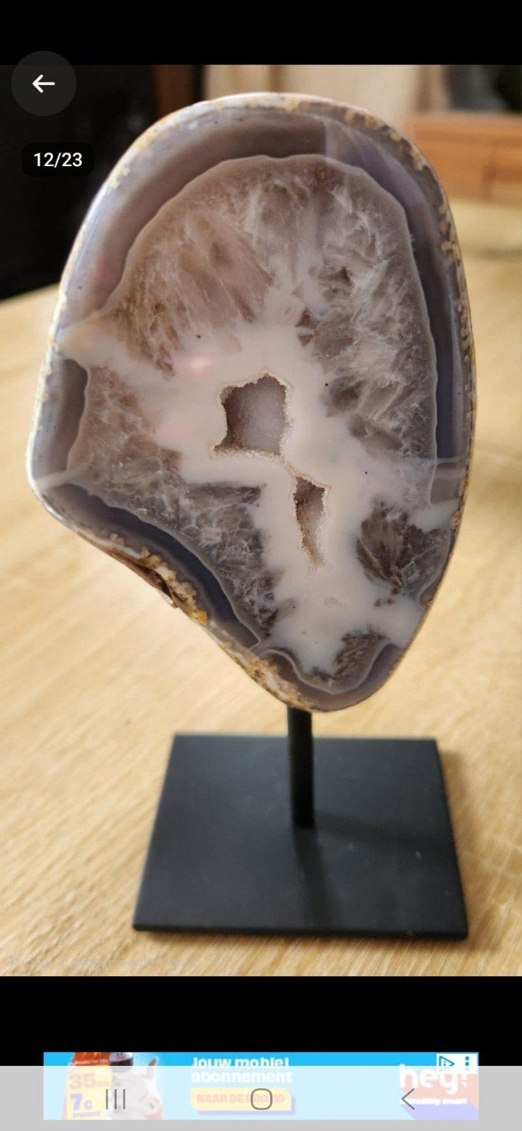 Prachtige Geode op Standaard - Uniek Decoratiestuk, Ophalen of Verzenden