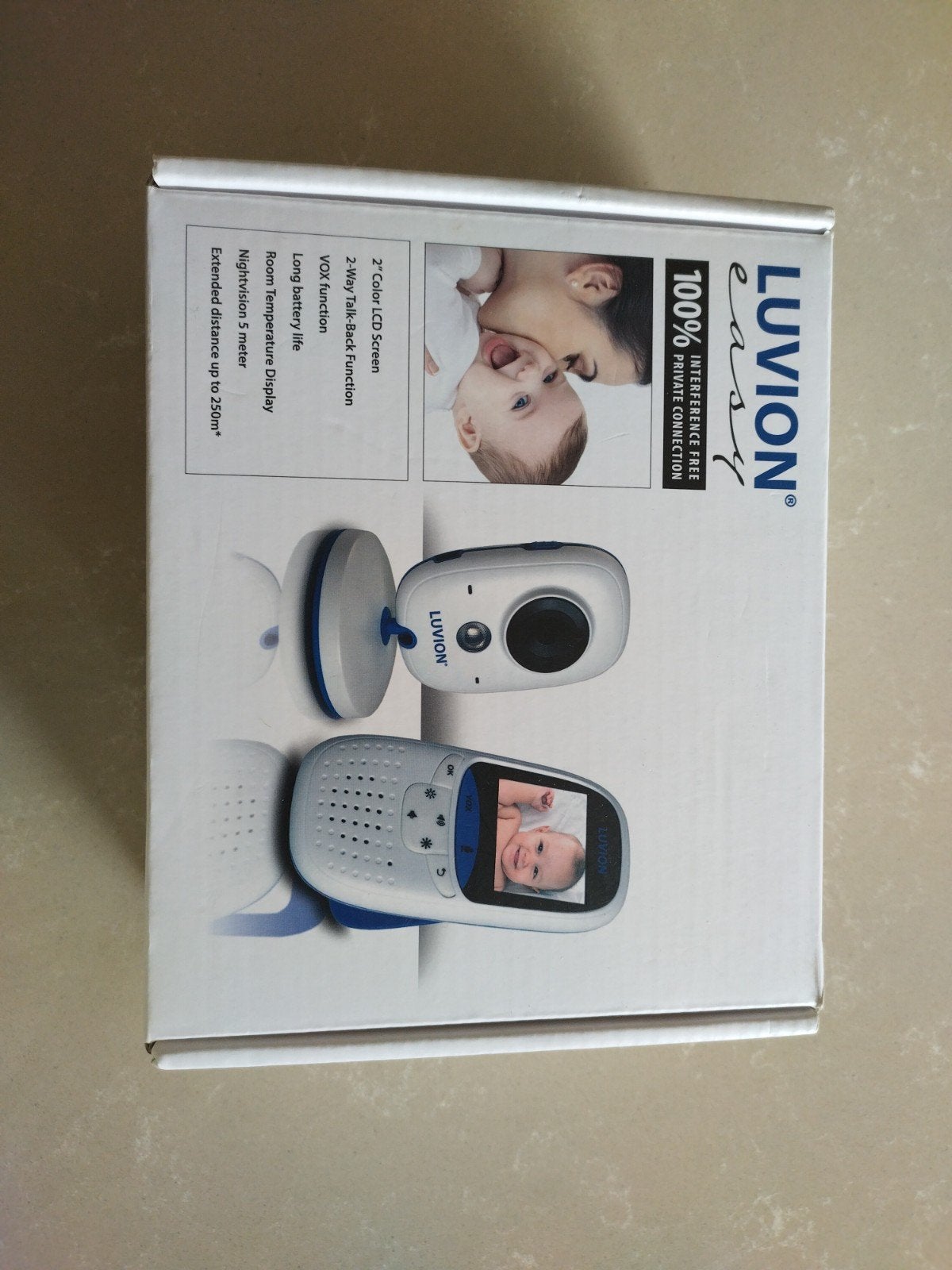 Luvion Easy Babyfoon met Camera en Terugspreekfunctie, Ophalen of Verzenden, Zo goed als nieuw, 250 meter of meer, Camera