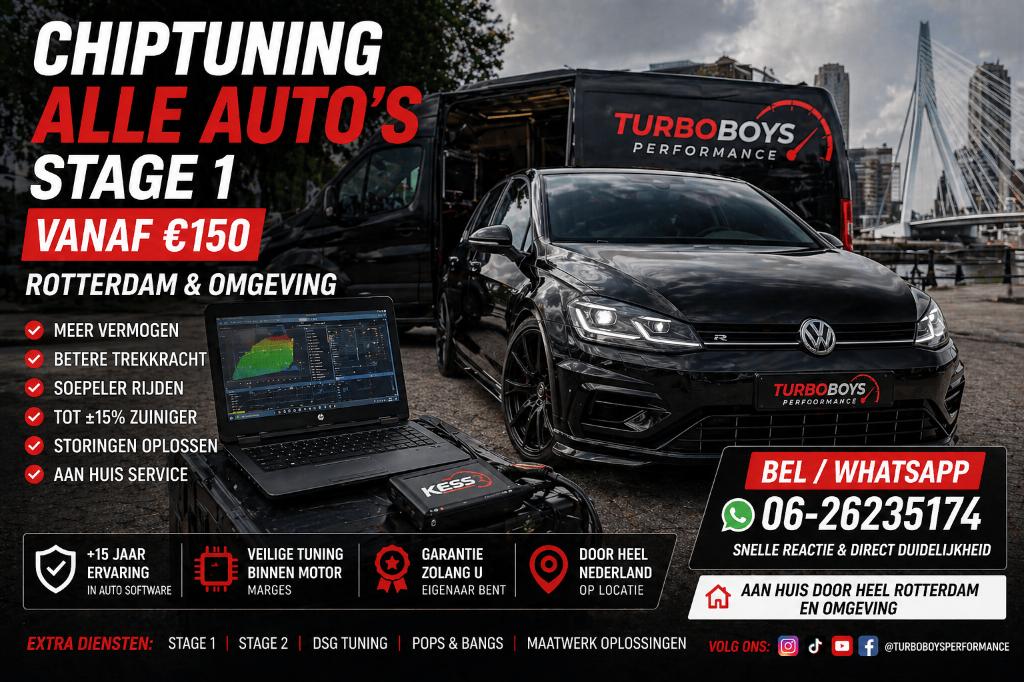Chiptuning alle auto’s Stage 1 vanaf €150 Rotterdam en omg📍, Auto diversen, Tuning en Styling, Ophalen