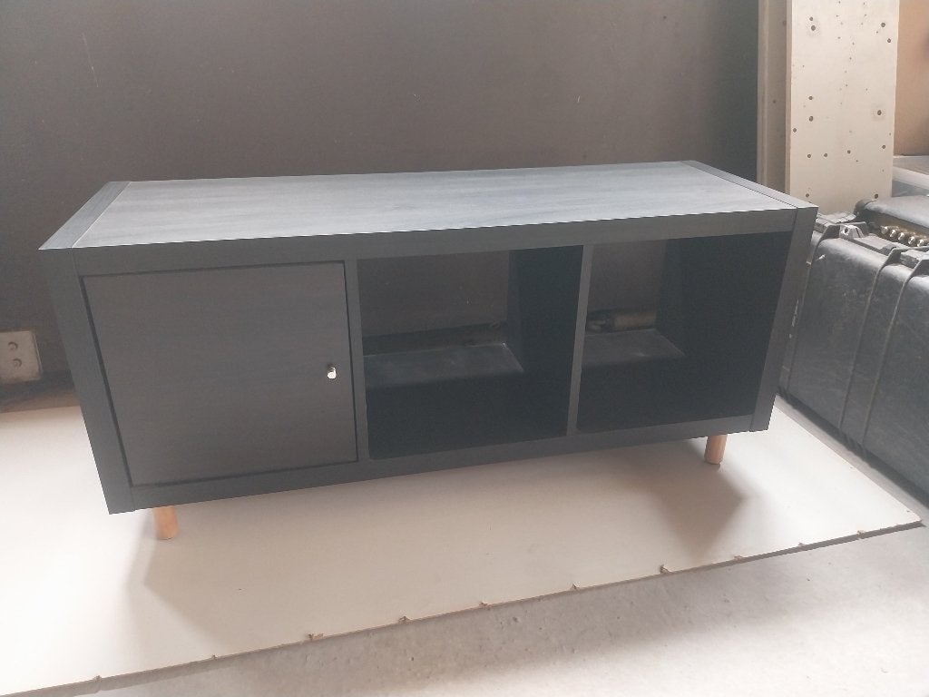 Kallax dressoirs (twee) laag, zwart en lang, Ophalen, Modern, Ikea, strak, 100 tot 150 cm, Zo goed als nieuw