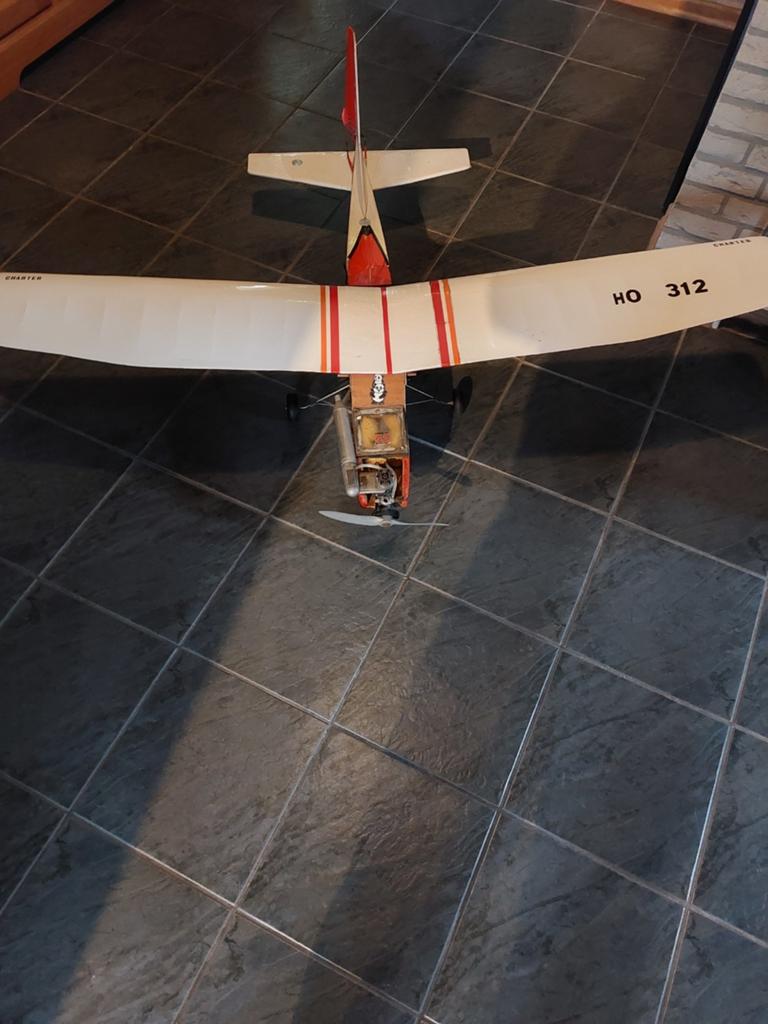 Vintage RC Vliegtuig met OS Engine en Multiplex Zender, Ophalen of Verzenden, Gebruikt, Benzine
