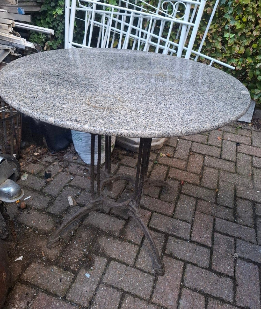 Gietijzeren tafel tuintafel, Tuin en Terras, Ophalen, Rond