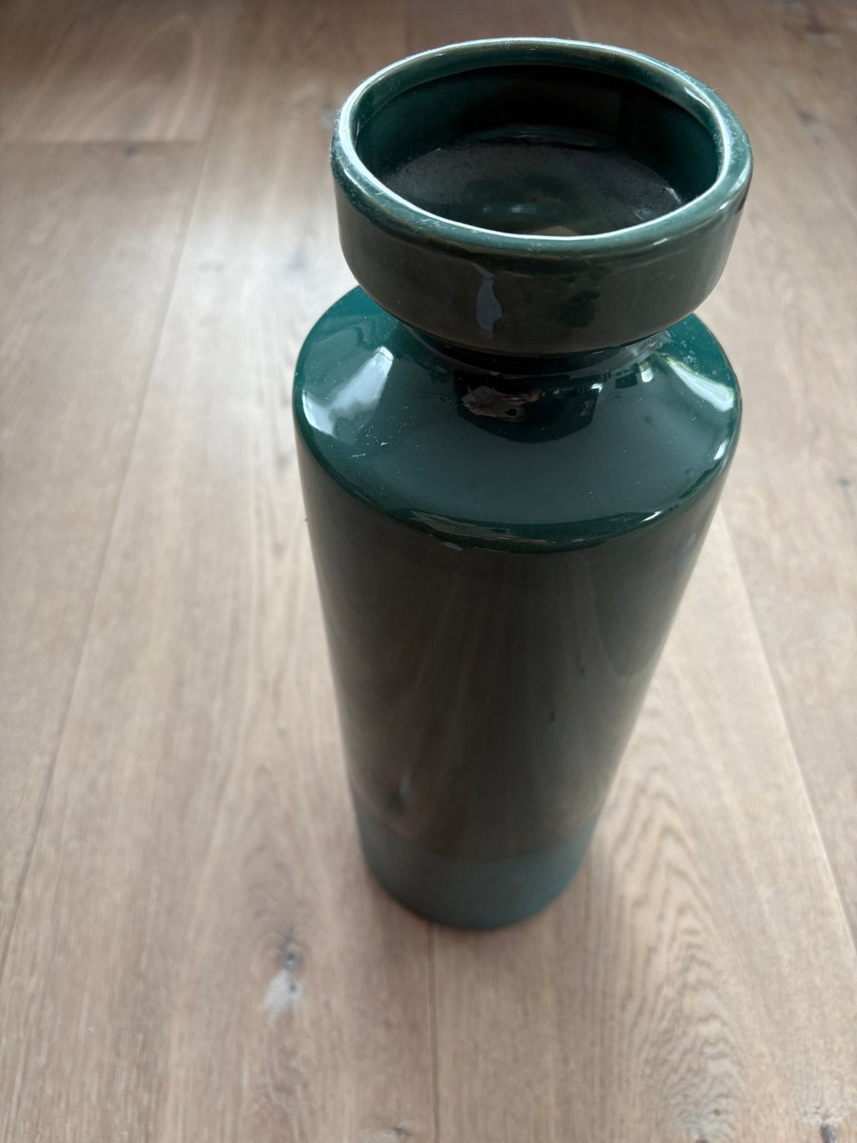 Vaas groen 39 cm, Ophalen, Gebruikt, Groen, 39 cm
