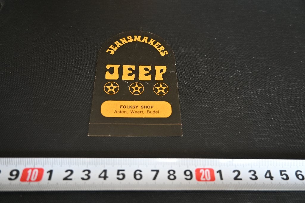 sticker FOLSKY SHOP Asten Weert Budel JEEP Jeansmakers, Ophalen, Zo goed als nieuw